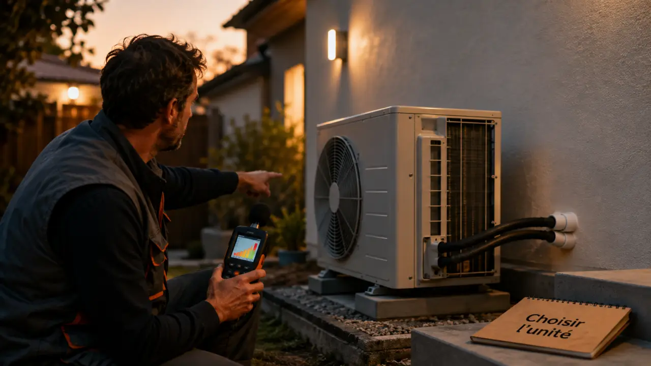 unité extérieure clim : installateur vérifie la puissance avant pose mono ou multi-split