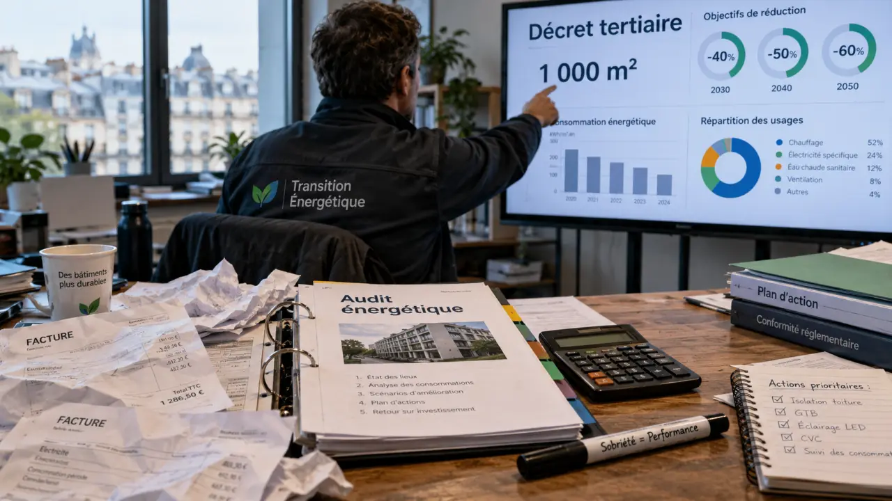 Audit énergétique tertiaire : seuil 1 000 m² à distinguer
