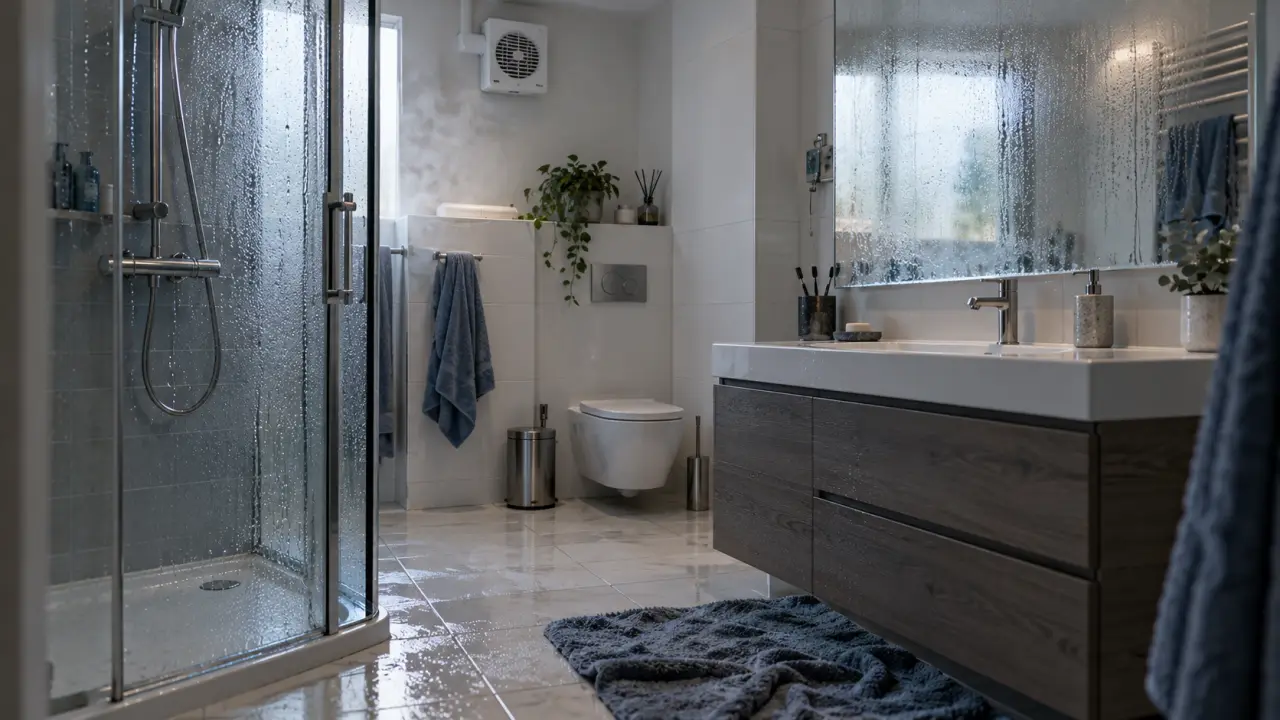 Extracteur d'air salle de bain pour évacuer l'humidité après la douche