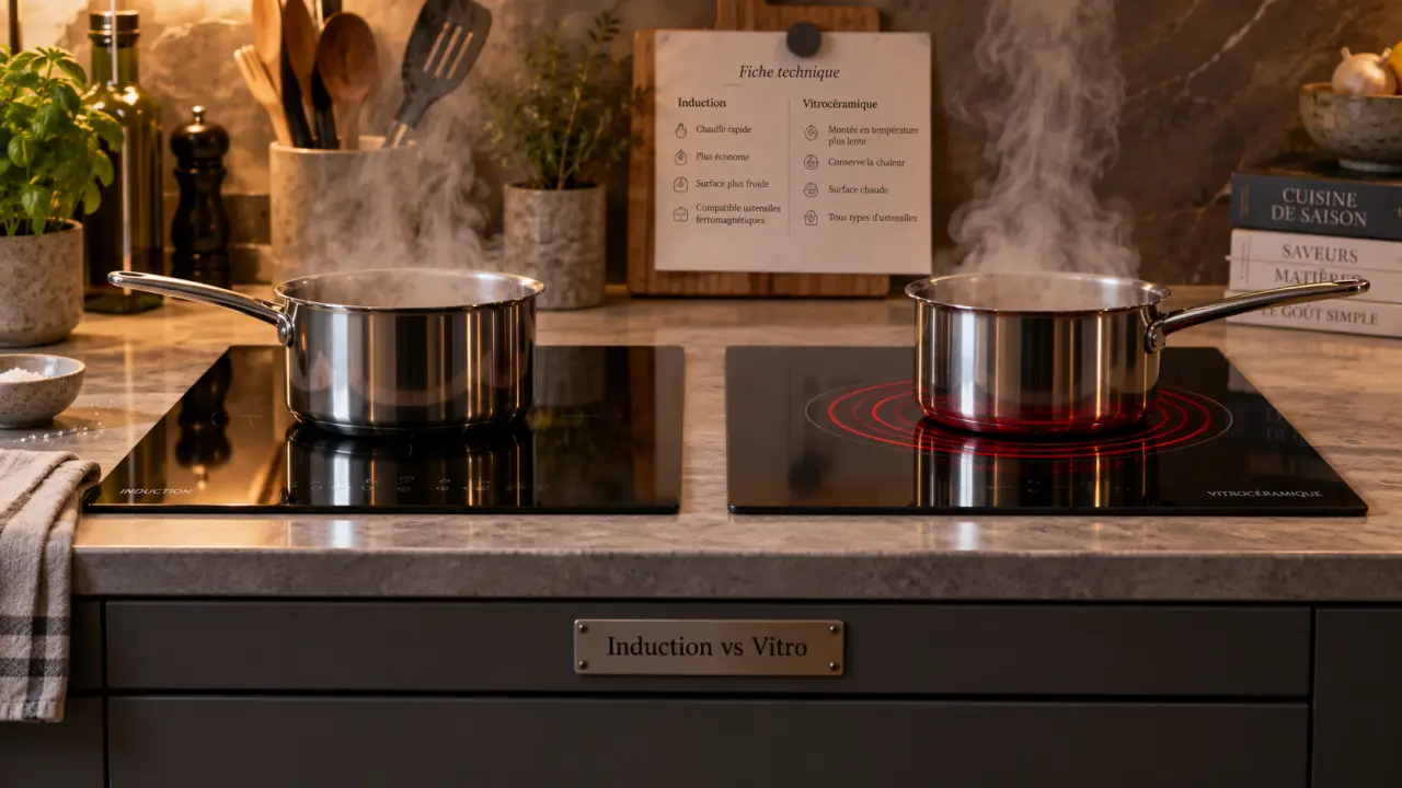 Induction ou vitro céramique : chauffe plus rapide