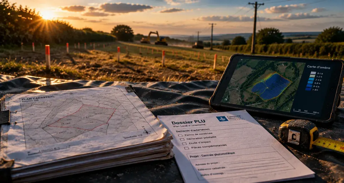 Terrain pour photovoltaique : raccordement électrique et étude PLU